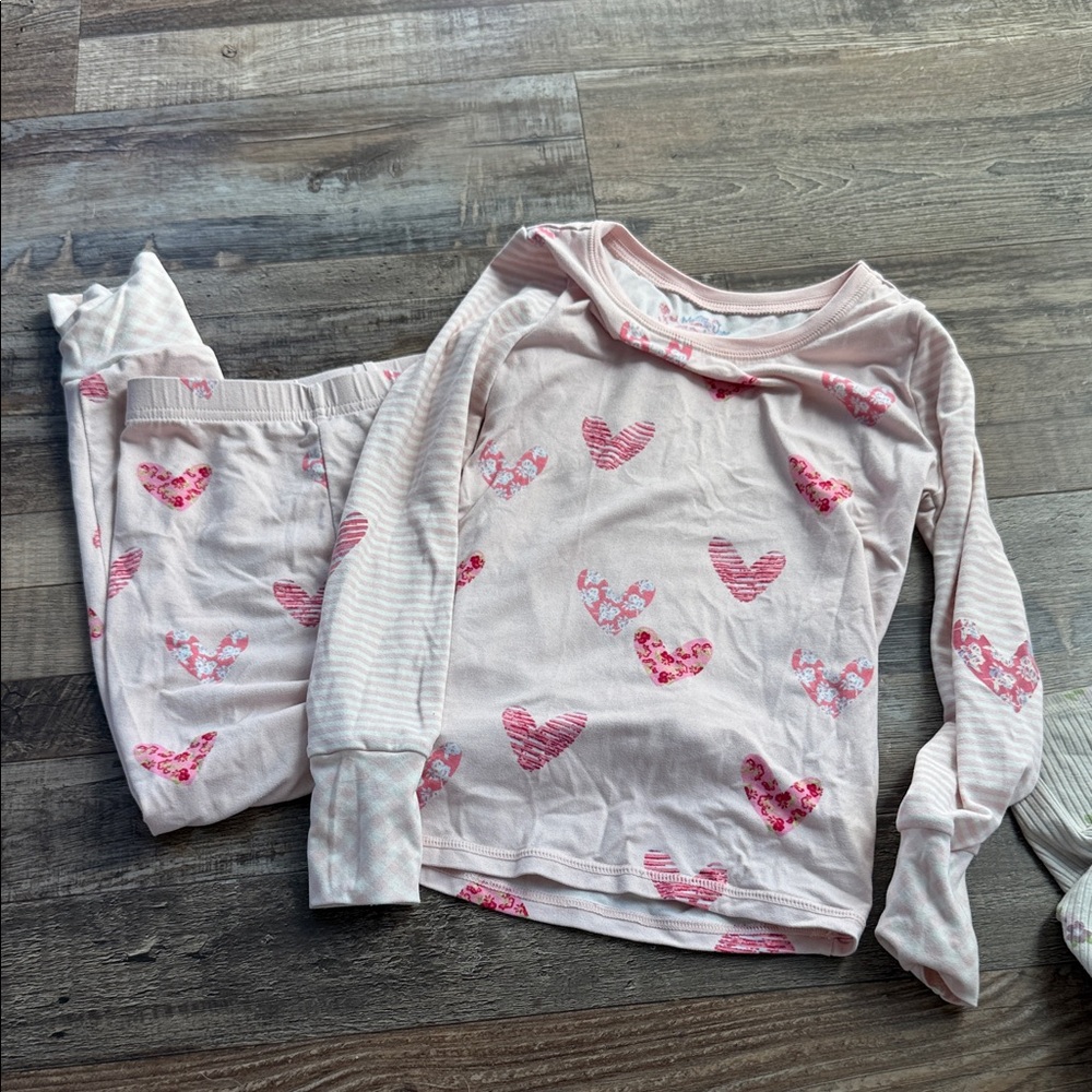 Matilda Jane Pink Heart Print Girls Pajama Set